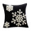 Housse de coussin de Noël 45x45cm Lin noir 2