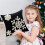 Housse de coussin de Noël 45x45cm Lin noir 4