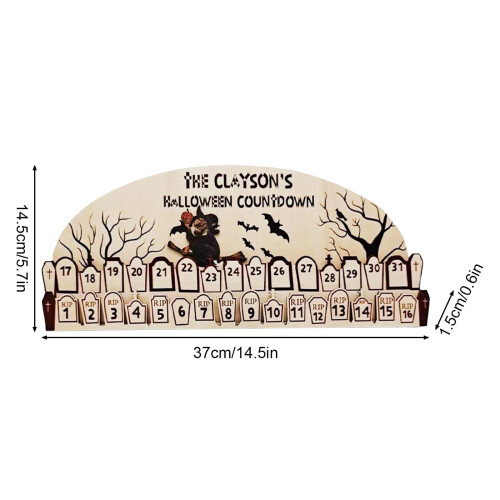 Decoración de Halloween: Lápida de madera, 5.7" x 14.5" (Zombie) 2