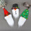 Christmas wine bottle cover red tree topper 3 pcs 3