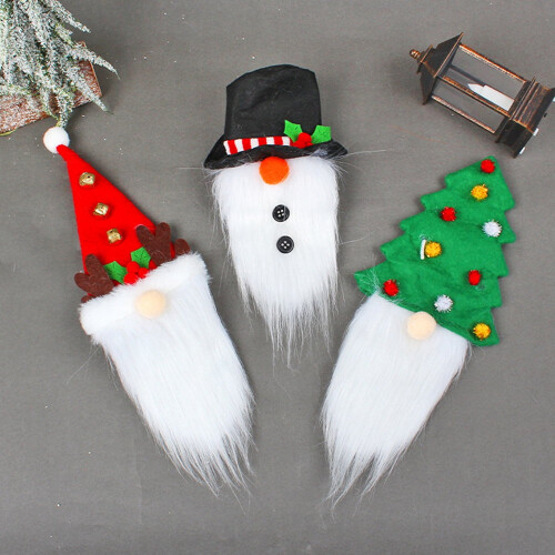 Christmas wine bottle cover red tree topper 3 pcs 2