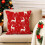 Capas de Almofada de Natal 45x45cm, Capa de Almofada de Algodão para Sofá, Decoração de Casa, Presente - Compatível com Decorações de Natal 2