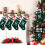 Personalisierter grüner Samt-Weihnachtsstrumpf mit Monogramm A 3