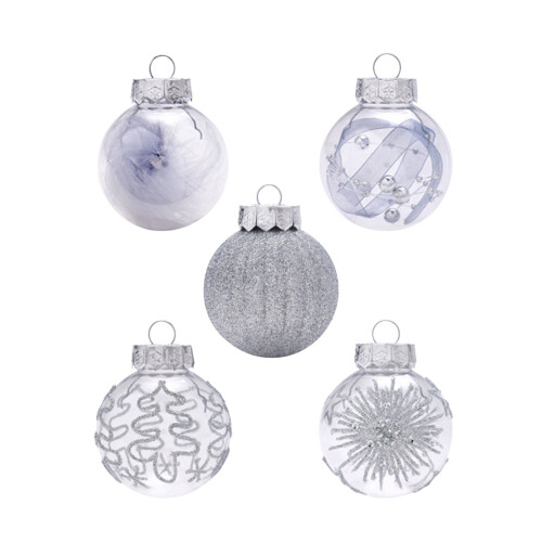 Silver Christmas Ball Ornaments Shatterproof 30 pcs 2