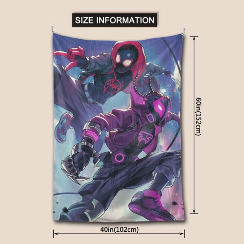 Spider-Verse Anime-Wandteppich, 152 x 102 cm, Polyester 2