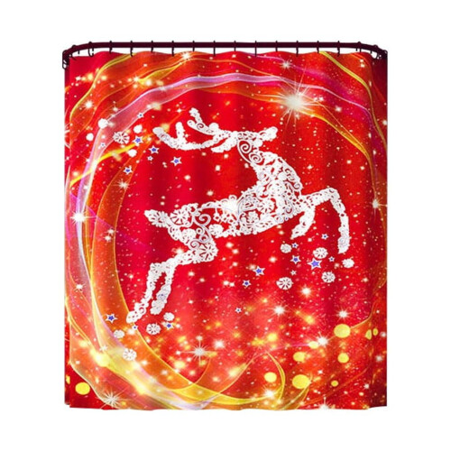 Kerstdouchegordijn 71x71 inch polyester 2