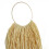 Handgewebter Wandbehang aus Raffia, Gold 3