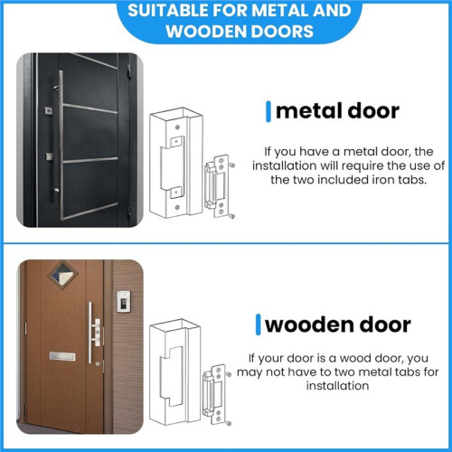 Adjustable Narrow Type Electric Strike Door Lock Unlock Mode Access Control Lock Access Control Lock Electric Lock NO 2