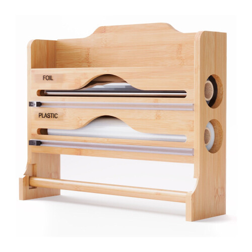 Wall-Mounted Kitchen Roll Holder with Foil Cutter