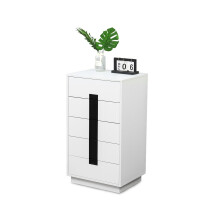 White Chest of Drawers - 4 Spacious Drawers, Versatile Storage