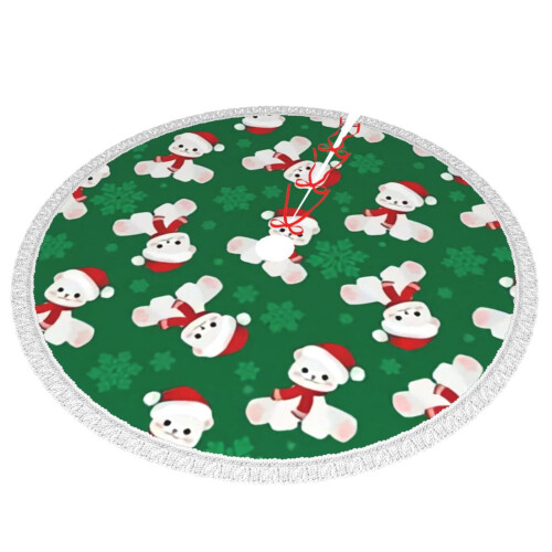 Christmas Tree Skirt 48 Inch Rustic Holiday Decor 1