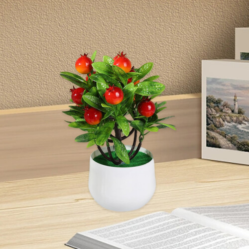 Bonsai artificial cu 12 fructe, plastic, 23 cm 2
