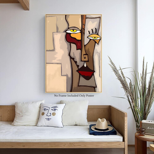 Tableau abstrait Picasso sur toile 40 x 60 cm 2