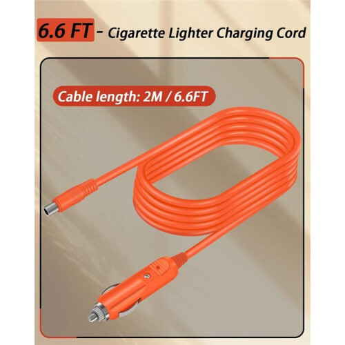 14AWG Car Charging Cable for Jackery Portable Power Station Explorer 3000 Pro 2000 Pro 2000 1500 1000 - DC8020 Plug 2M 1