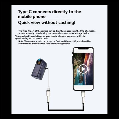 4K Thumb 3 Camera Motion Camera Type-C Connection Sports Anti Shake for FPV RC Drone Fixed Wing 1