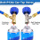 R134a Dosenzapf-Set blauer Metallspender mit Ventil 6