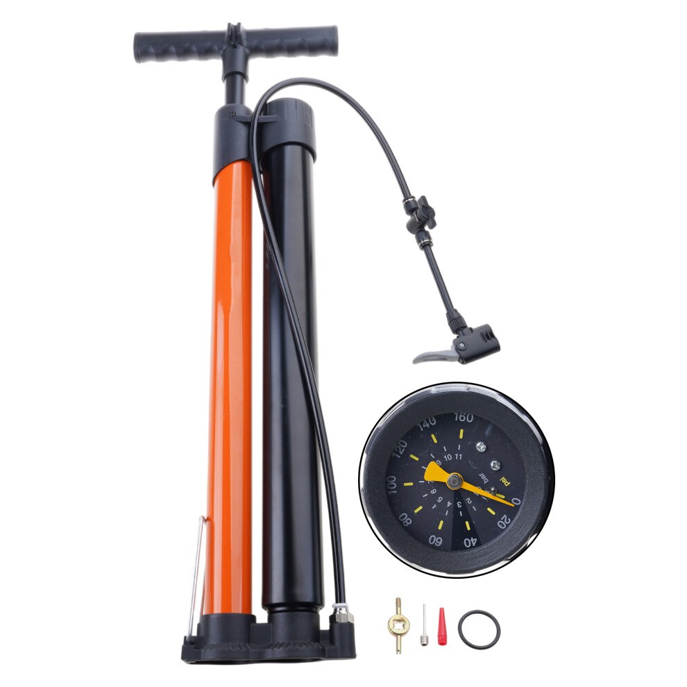 Bicycles Tire Pump Bike Tire Inflator Bicycles Pump-Ora Nge 7696002043300
