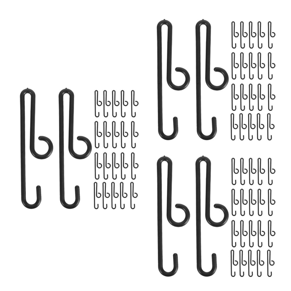 540Pcs Black Plastic Hooks For Hanging Multipurpose Towel Sock Storage 3761108681344