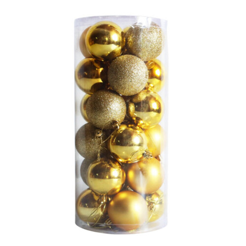 Christmas Balls Gold Electroplated 4cm 24pcs 1