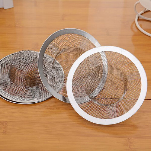 Avløpsfilter i rustfritt stål, 2 stk., 9 cm 2
