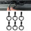 6 Pcs L Track Double Stud Fitting for Truck Bed Tie Down, 5000lbs Breaking Strength 4