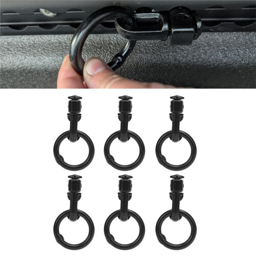 6 Pcs L Track Double Stud Fitting for Truck Bed Tie Down, 5000lbs Breaking Strength 2