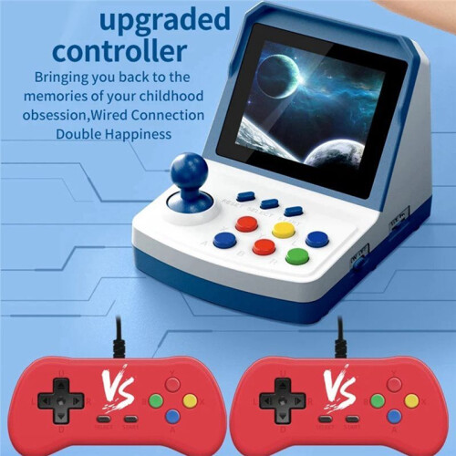 Console de Videogame Arcade Retrô A6PLUS  com Mais de 1000 Jogos, Tela de 3,2 Polegadas, Joystick Integrado, Suporte para Saída de TV, Fliperama 2
