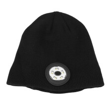 LED-Beanie 250 mAh Einheitsgröße Schwarz Stirnlampe