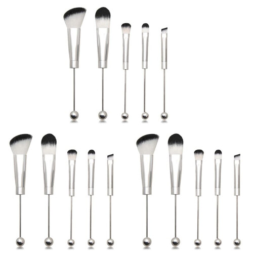 3X PerlenföRmige Make--Pinsel, Silikonperlen, DIY-Make--Kosmetikpinsel, Perlenpinsel-Set zum Selbermachen 1