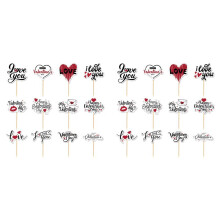 96Pcs Valentine'S Day Cake Toppers- Happy Valentine'S Day Party Supplies