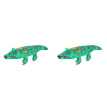 2X Reptile Ride Toys, Crocodile Inflatable Pool Float for Kids, Fun Beach and Pool Toy, Inflatable Pool Float