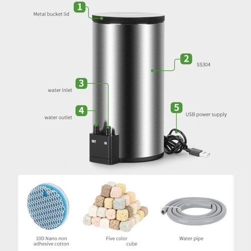 Compacts USB Powered Stainless Steel Water-S filter barre 2