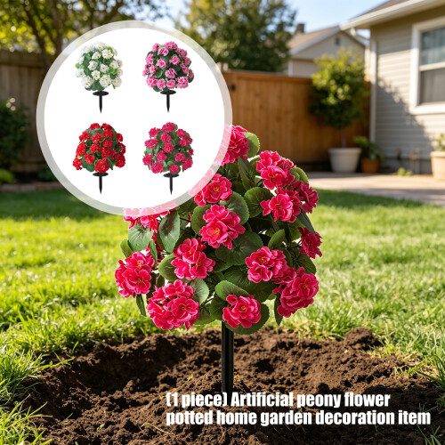 Artificial Pink Crabapple Floor Insert Ornament Perfect For-Red 2