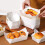 Octagonal Food Paper Tray For Bread Cake Hamburger-boat shape 5