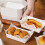 Octagonal Food Paper Tray For Bread Cake Hamburger-boat shape 6