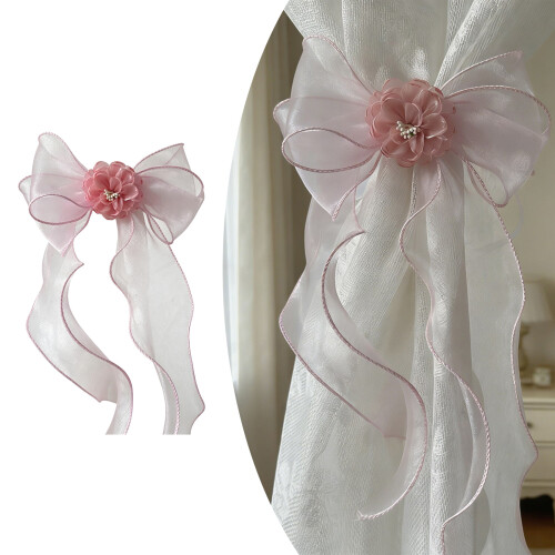 Romantics Polyester Window Drapery Holder with 3D-Blue 2