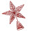 Red sequin star tree topper decoration 3
