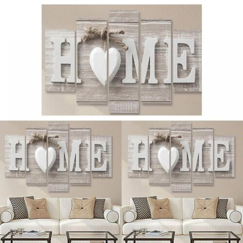 Ensemble de 5 impressions sur toile « Home Sweet Home » 2