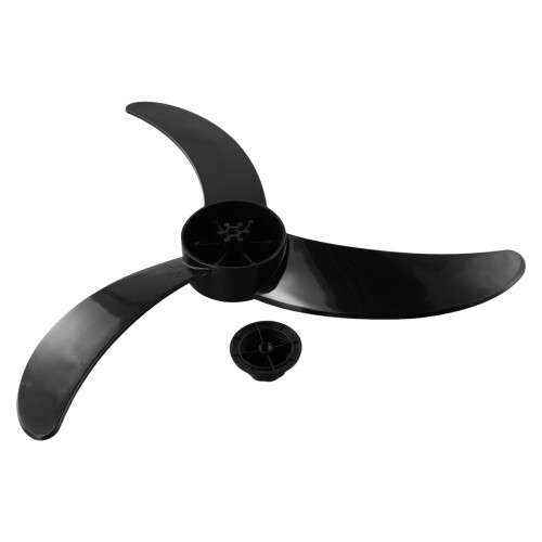 Hélices de ventilador Lylong de plástico, 45 cm (18 polegadas), pretas, pacote com 3 unidades. 2