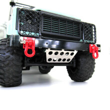 2 Pcs RC Car Part: 1 Pcs Metal Front Armor Protection Guard & 1 Pcs Metal Front Bumper Black
