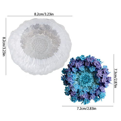 Moule Flexible en forme de fleur en Silicone, pour fabriquer 2