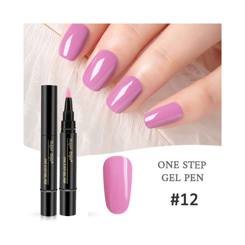 (BEDR123-12) New product manicure one-step nail polish gel pen style nail polish gel