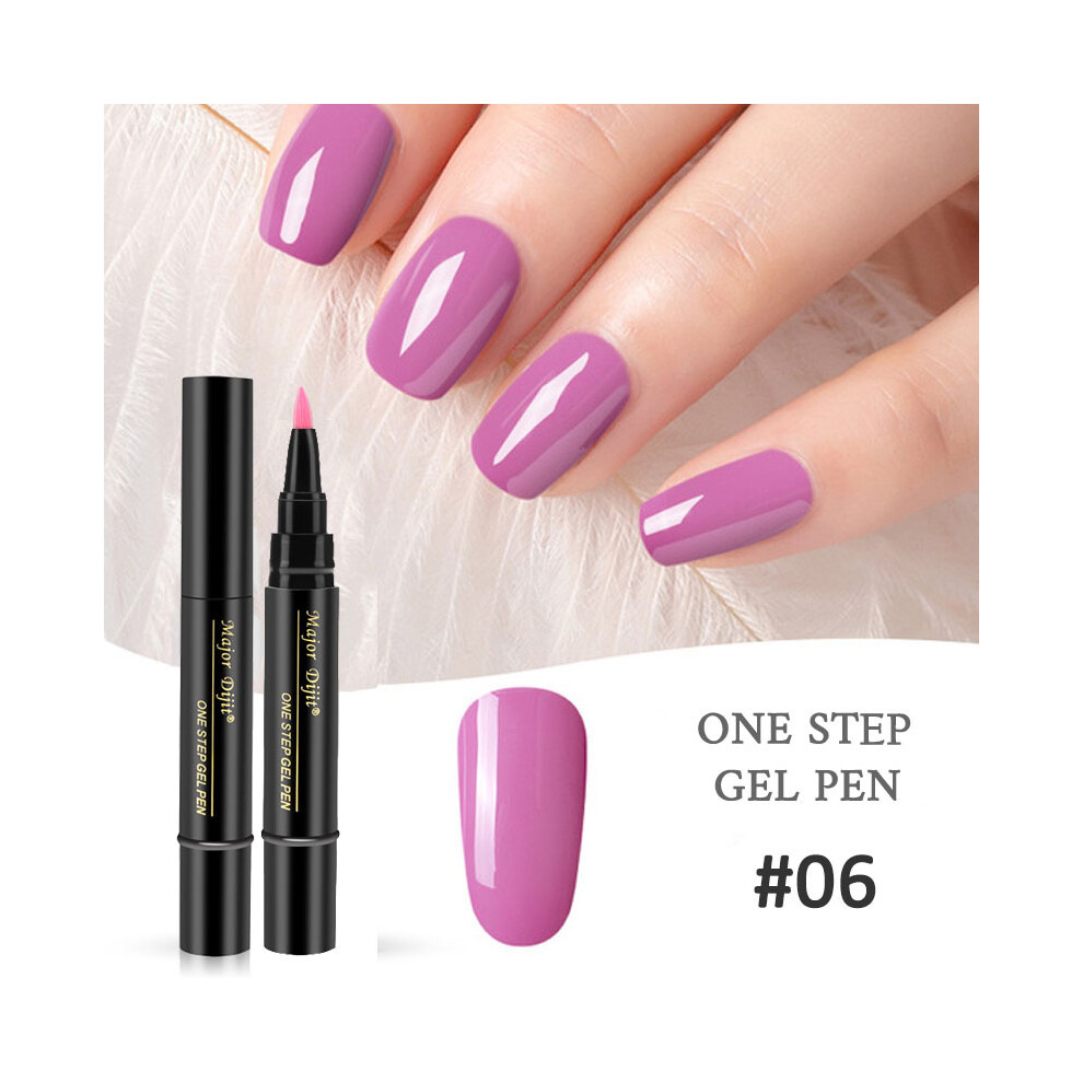 (BEDR123-6) New product manicure one-step nail polish gel pen style nail polish gel