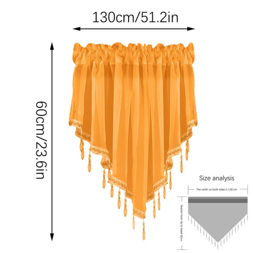 Cortinas transparentes e opacas de 51x24 polegadas para quarto e cozinha. 2