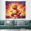 Charmander Wandteppich – Polyester, 2 Clips & 3 3