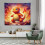 Charmander Wandteppich – Polyester, 2 Clips & 3 4