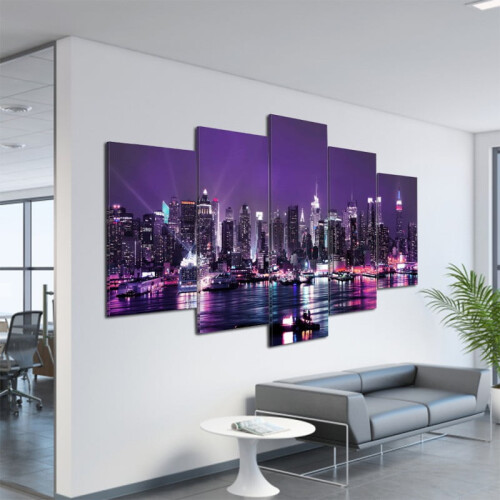 Ensemble de 5 toiles murales représentant New York 1