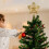 Étoile de Noël dorée à 5 branches avec lumières 5