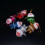 Mini Santa Pendant Set Red 6 Pieces 2