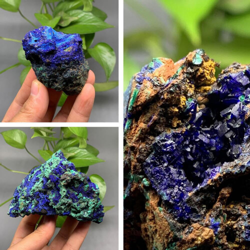 Natural azurite malachite geode crystal specimen 1 piece 1